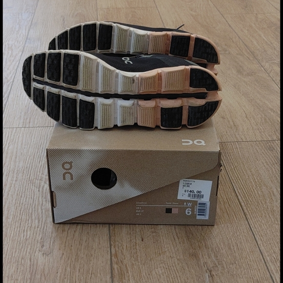 On Cloud running shoes flow rock rose pink grey white size 6 - Picture 4 of 4